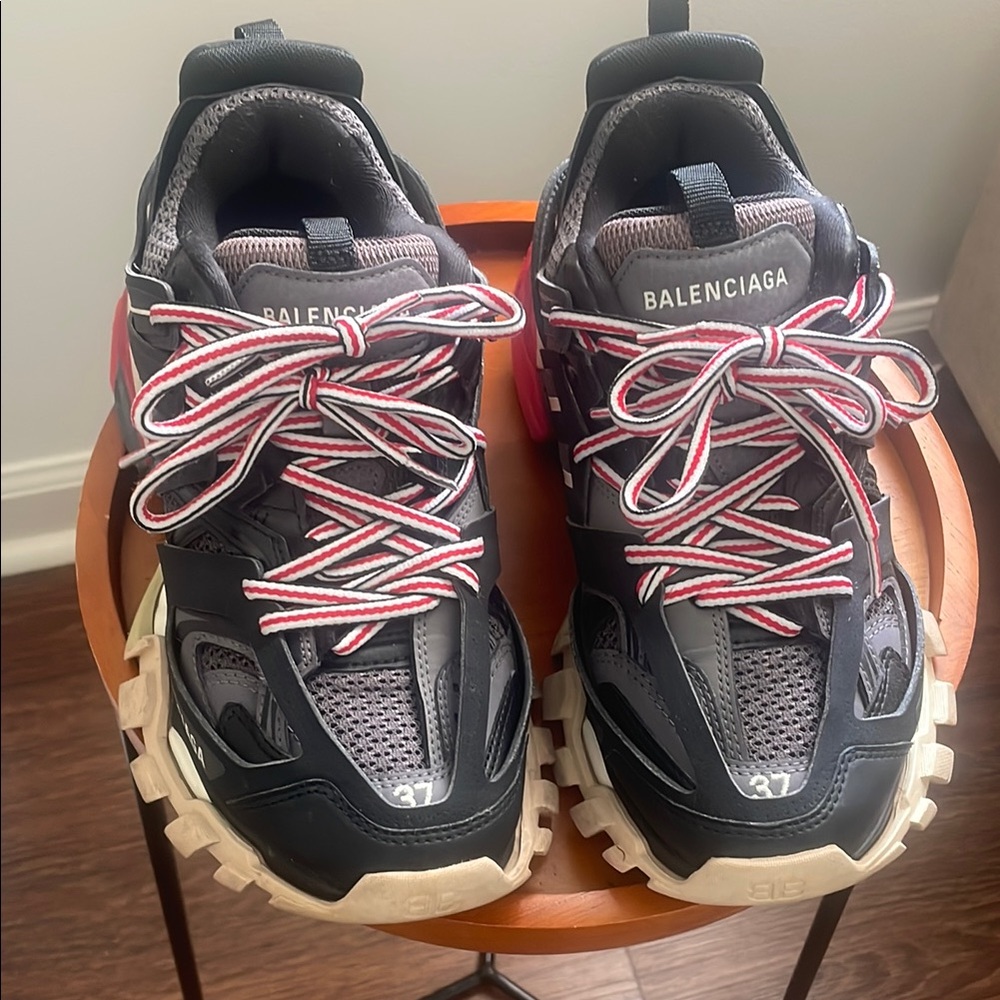 Balenciaga TRACK Black and Red Sneakers 37 BLACK BLACK MULTICOLOR, ART.542436